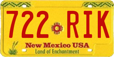 NM license plate 722RIK
