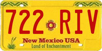 NM license plate 722RIV