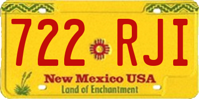 NM license plate 722RJI