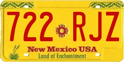 NM license plate 722RJZ
