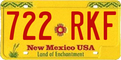 NM license plate 722RKF