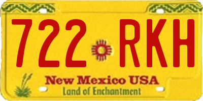 NM license plate 722RKH