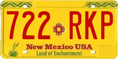 NM license plate 722RKP