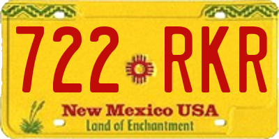NM license plate 722RKR