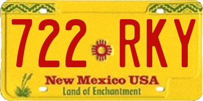 NM license plate 722RKY