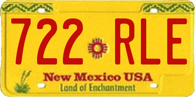 NM license plate 722RLE