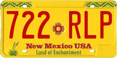 NM license plate 722RLP