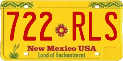 NM license plate 722RLS