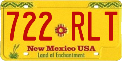 NM license plate 722RLT