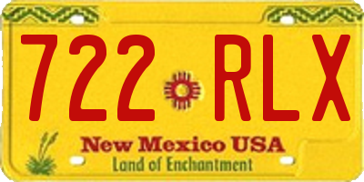 NM license plate 722RLX