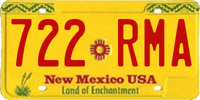 NM license plate 722RMA