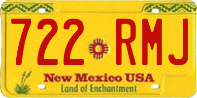 NM license plate 722RMJ