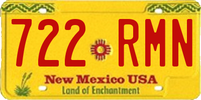 NM license plate 722RMN