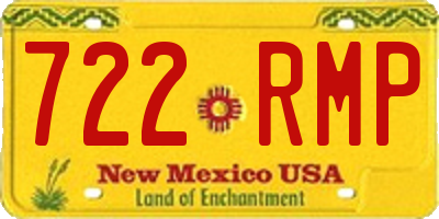 NM license plate 722RMP