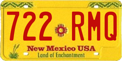 NM license plate 722RMQ