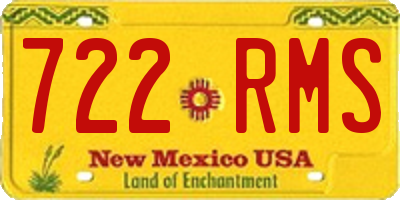 NM license plate 722RMS