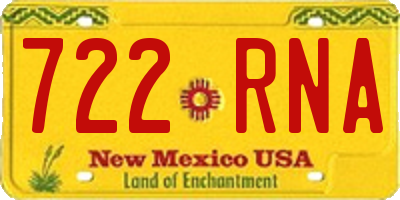 NM license plate 722RNA