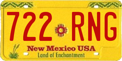 NM license plate 722RNG