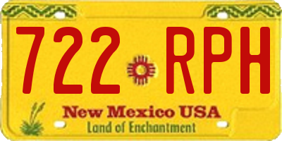 NM license plate 722RPH
