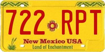 NM license plate 722RPT