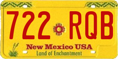 NM license plate 722RQB