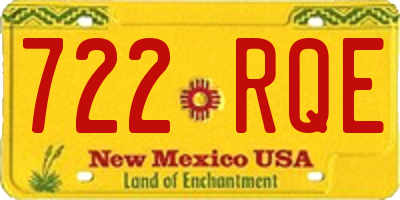NM license plate 722RQE
