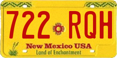NM license plate 722RQH
