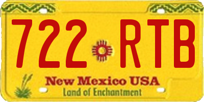 NM license plate 722RTB