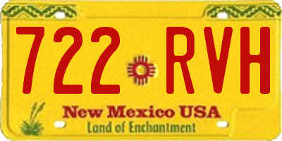 NM license plate 722RVH