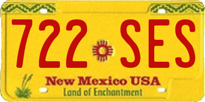 NM license plate 722SES