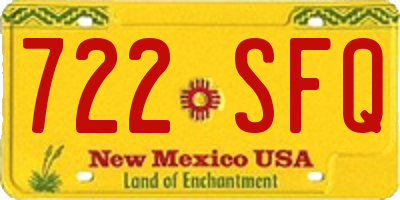 NM license plate 722SFQ
