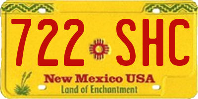 NM license plate 722SHC