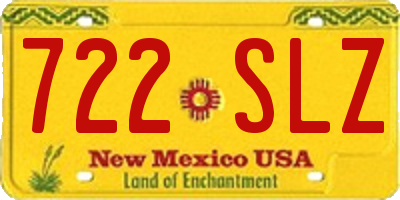 NM license plate 722SLZ