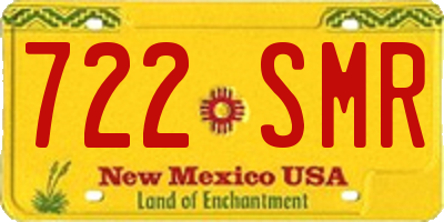 NM license plate 722SMR