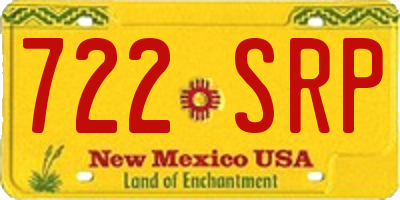 NM license plate 722SRP