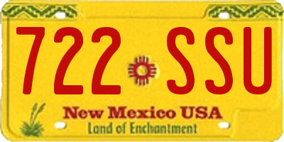 NM license plate 722SSU