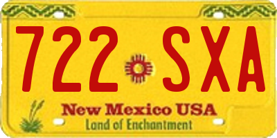 NM license plate 722SXA