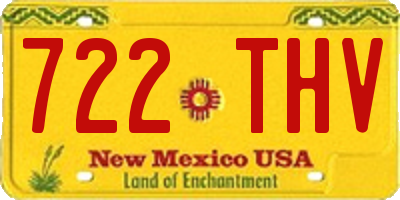 NM license plate 722THV