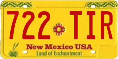 NM license plate 722TIR