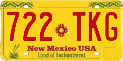 NM license plate 722TKG