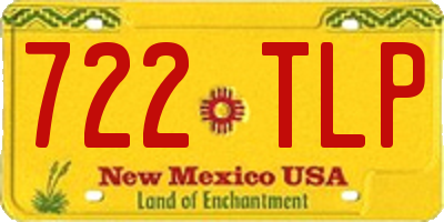 NM license plate 722TLP
