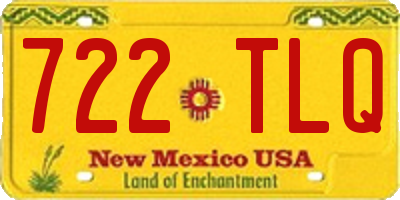 NM license plate 722TLQ