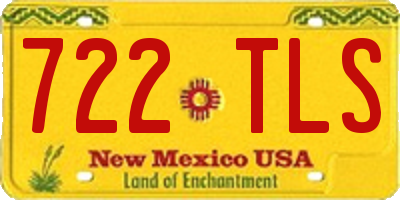 NM license plate 722TLS