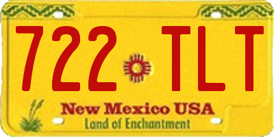 NM license plate 722TLT