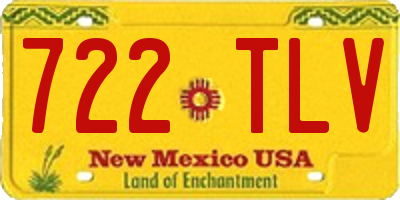 NM license plate 722TLV