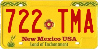 NM license plate 722TMA