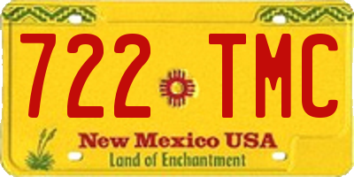NM license plate 722TMC