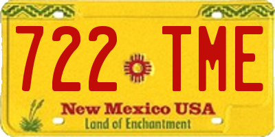 NM license plate 722TME