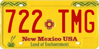 NM license plate 722TMG