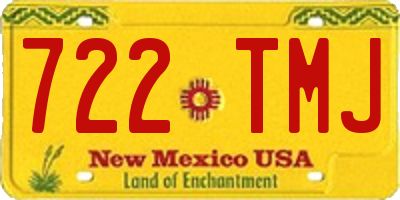 NM license plate 722TMJ